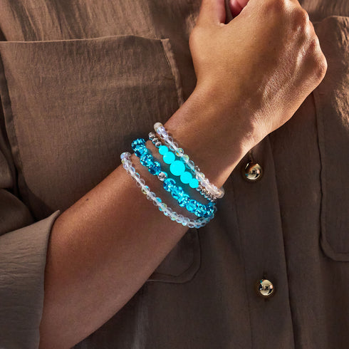 Aigue-marine | Argent sterling .925 | Bracelet Verre Luciole